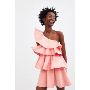 ZARA Limited Edition Ruffled Asymmetric Dress